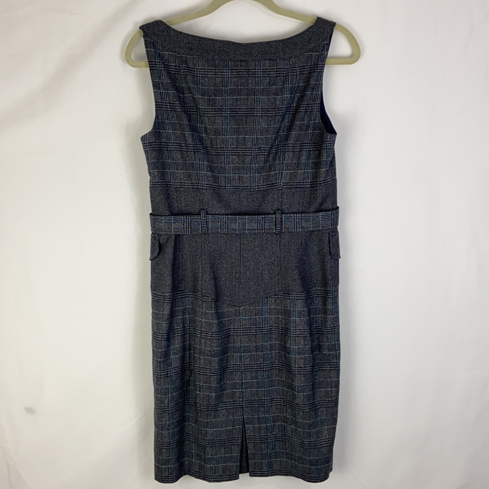 Nanette Lepore Plaid Wool Blend Dress Sleeveless Gray size 6 - Picture 10 of 11